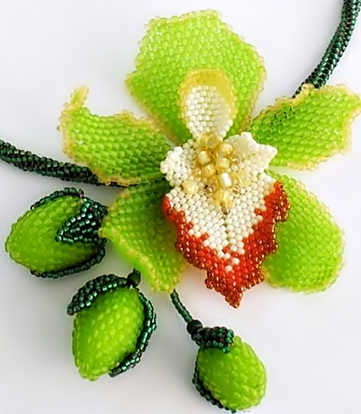 Мозаичное, кирпичное плетение - Цветы из бисера - Схемы, мастер-классы -Бисерун